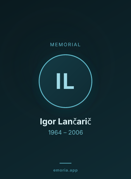 Memorial portrait of Igor Lančarič