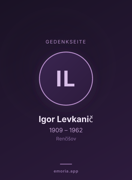 Gedenkportrait von Igor Levkanič