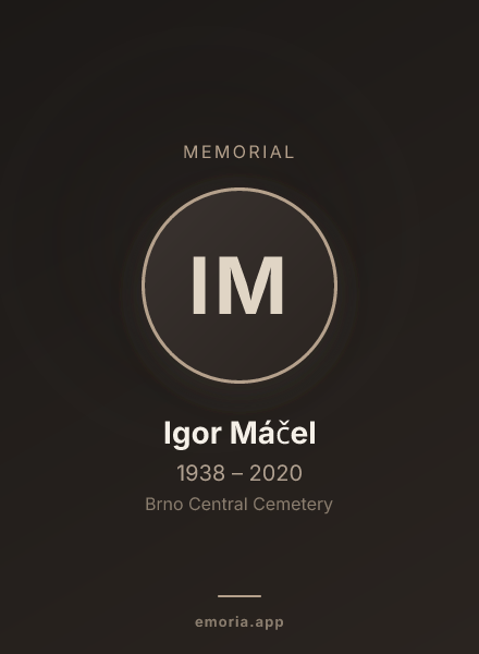 Memorial portrait of Igor Máčel
