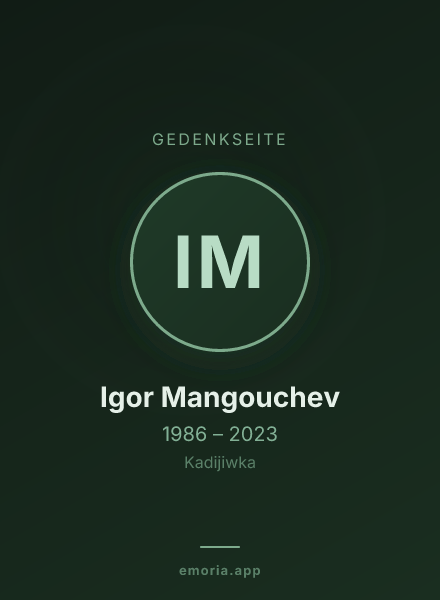 Gedenkportrait von Igor Mangouchev