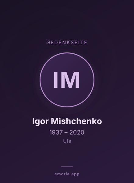 Gedenkportrait von Igor Mishchenko