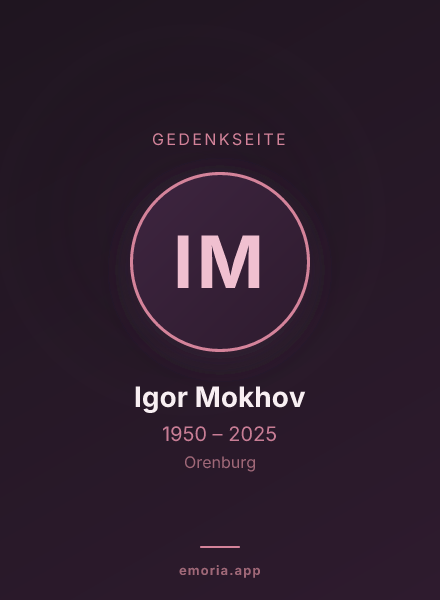 Gedenkportrait von Igor Mokhov