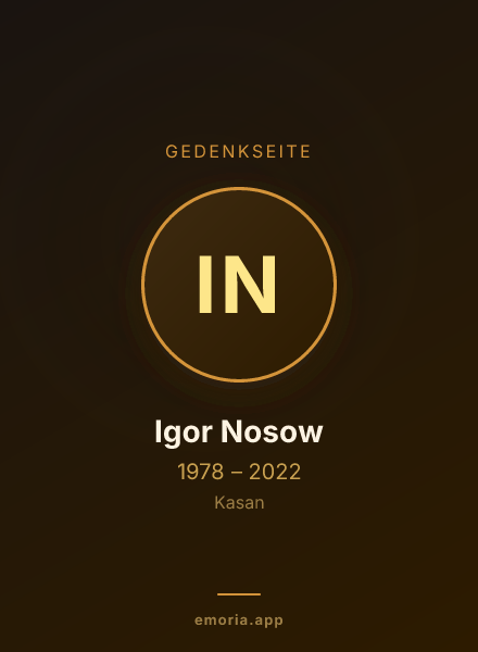 Gedenkportrait von Igor Nosow