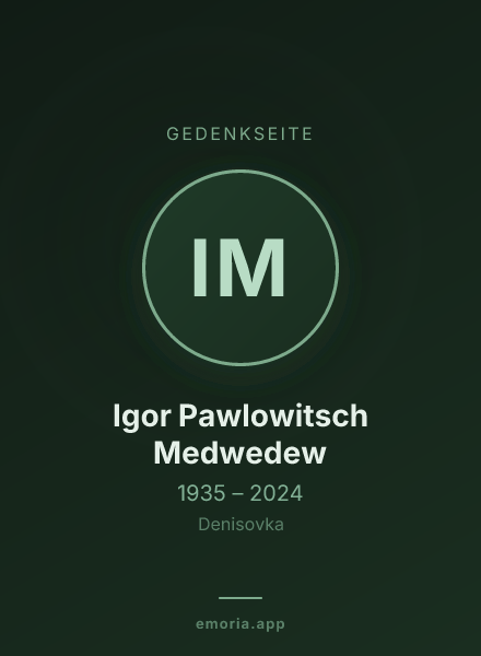 Gedenkportrait von Igor Pawlowitsch Medwedew