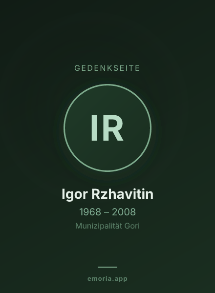 Gedenkportrait von Igor Rzhavitin