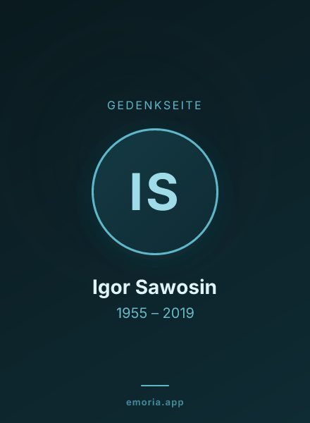 Gedenkportrait von Igor Sawosin