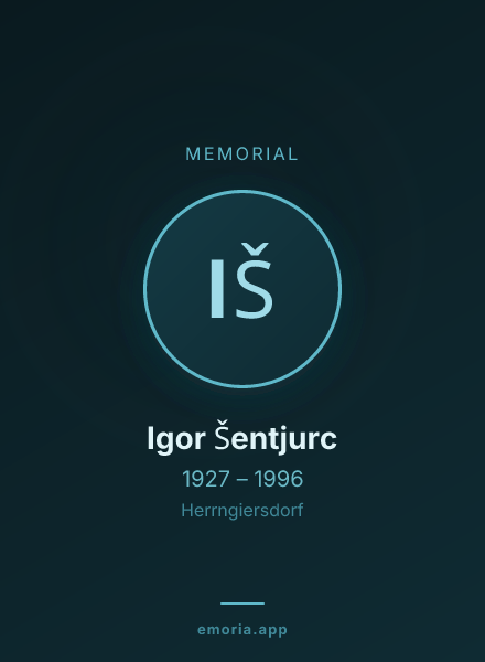 Memorial portrait of Igor Šentjurc