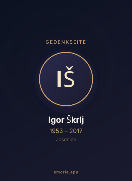 Gedenkportrait von Igor Škrlj