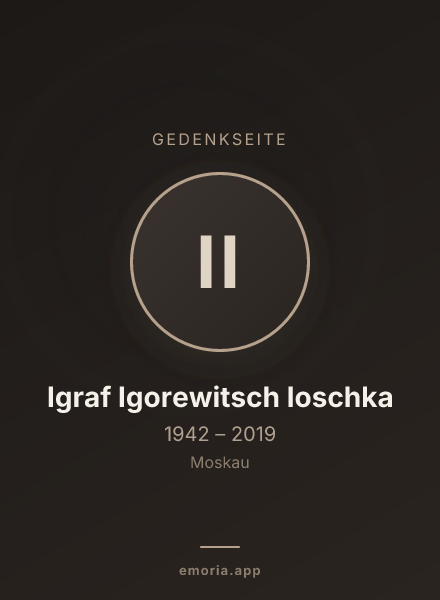 Gedenkportrait von Igraf Igorewitsch Ioschka