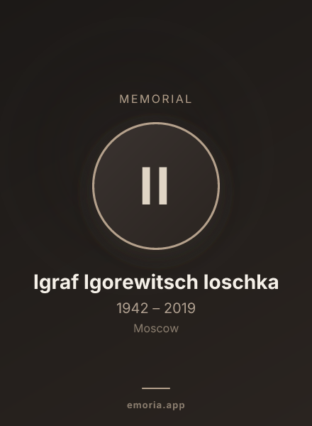 Memorial portrait of Igraf Igorewitsch Ioschka