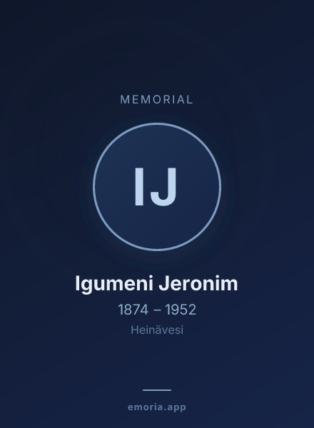 Memorial portrait of Igumeni Jeronim