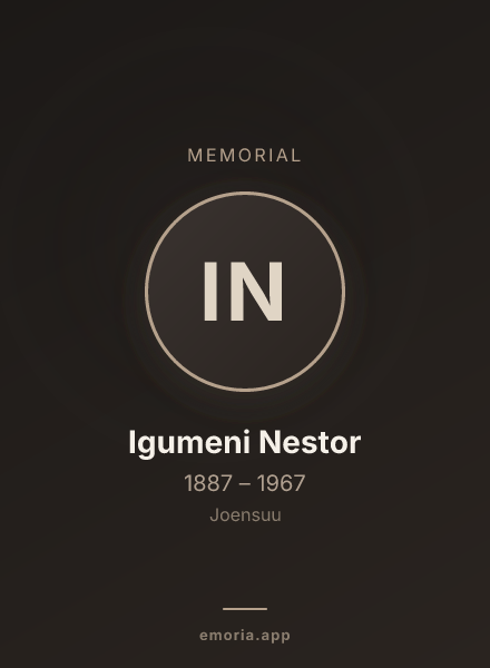Memorial portrait of Igumeni Nestor