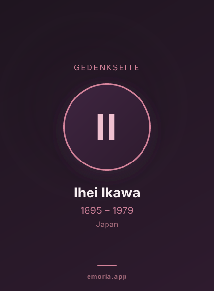 Gedenkportrait von Ihei Ikawa