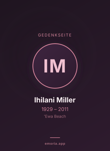 Gedenkportrait von Ihilani Miller