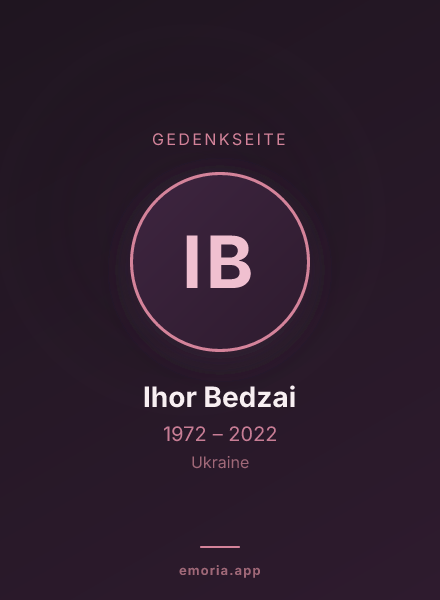 Gedenkportrait von Ihor Bedzai