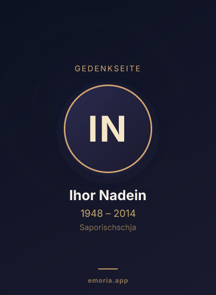 Gedenkportrait von Ihor Nadein