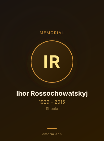 Memorial portrait of Ihor Rossochowatskyj
