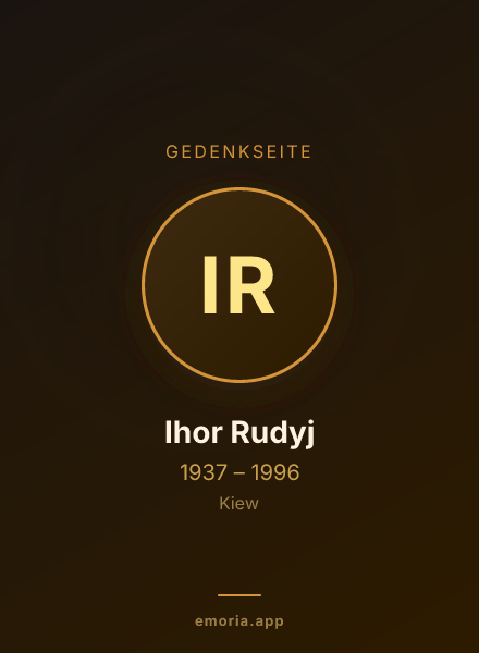 Gedenkportrait von Ihor Rudyj