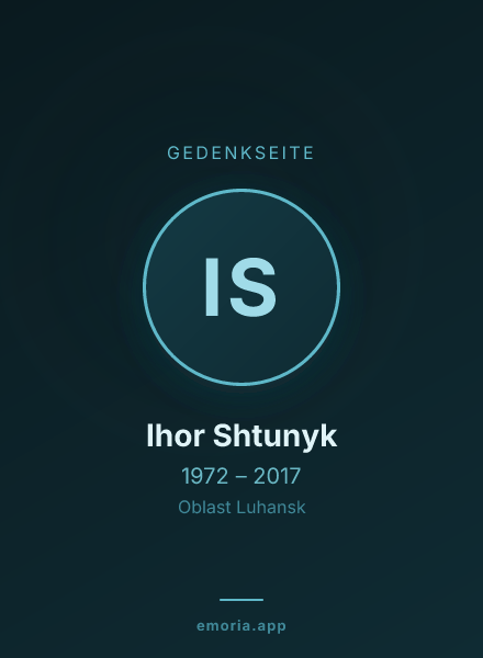 Gedenkportrait von Ihor Shtunyk