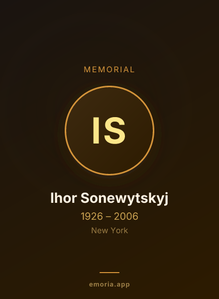 Memorial portrait of Ihor Sonewytskyj