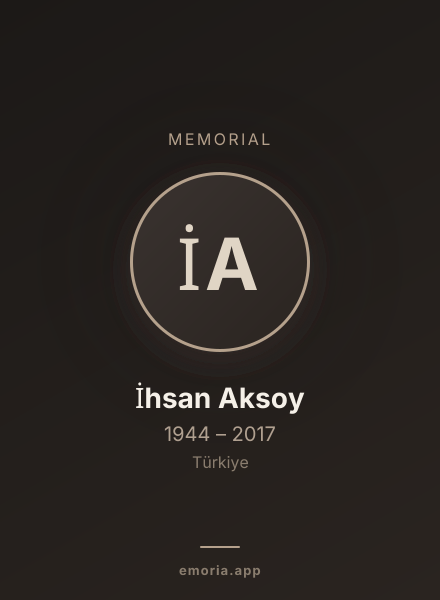 Memorial portrait of İhsan Aksoy