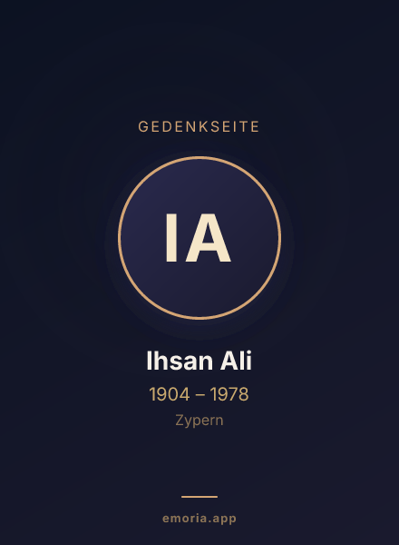 Gedenkportrait von Ihsan Ali
