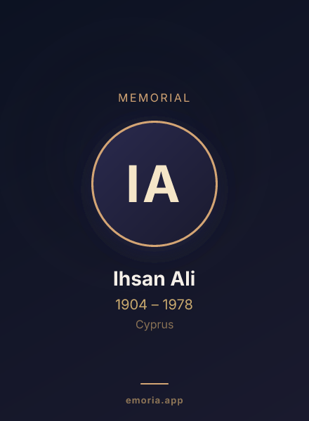 Memorial portrait of Ihsan Ali