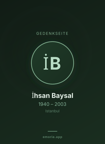 Gedenkportrait von İhsan Baysal