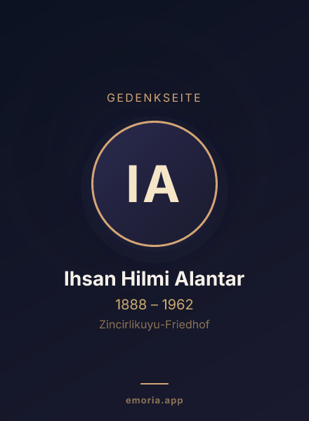 Gedenkportrait von Ihsan Hilmi Alantar