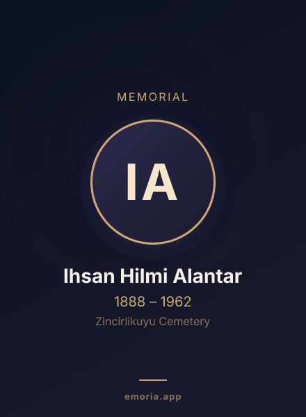 Memorial portrait of Ihsan Hilmi Alantar