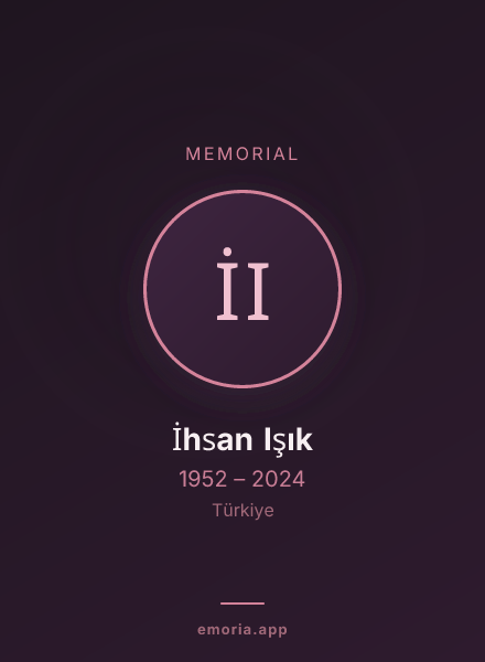 Memorial portrait of İhsan Işık