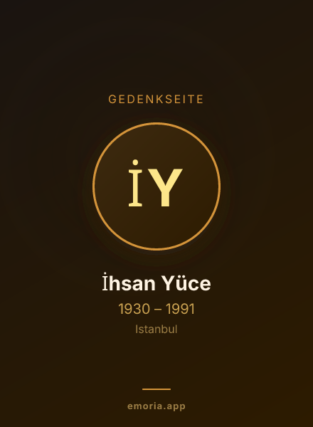 Gedenkportrait von İhsan Yüce