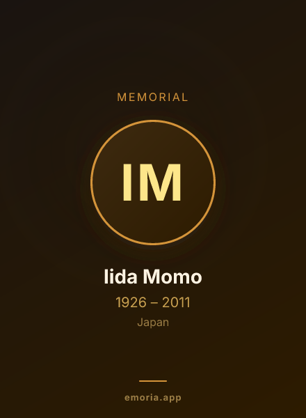 Memorial portrait of Iida Momo