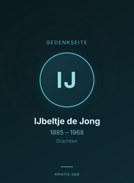 Gedenkportrait von IJbeltje de Jong