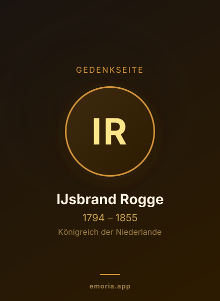 Gedenkportrait von IJsbrand Rogge