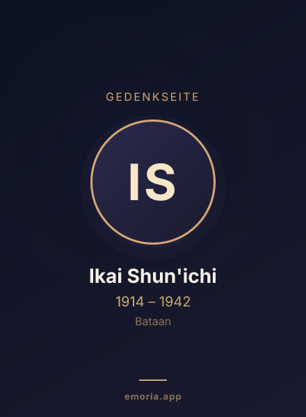 Gedenkportrait von Ikai Shun'ichi
