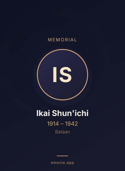 Memorial portrait of Ikai Shun'ichi
