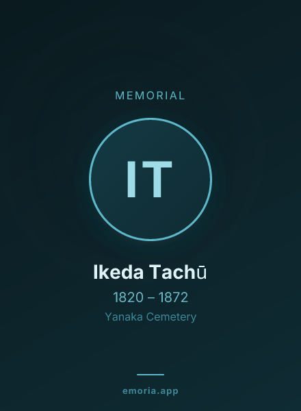 Memorial portrait of Ikeda Tachū