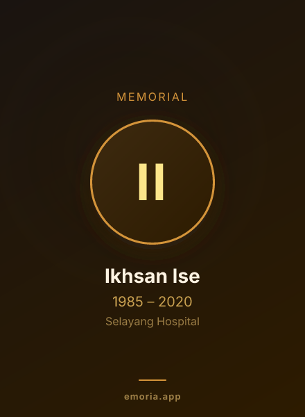 Memorial portrait of Ikhsan Ise