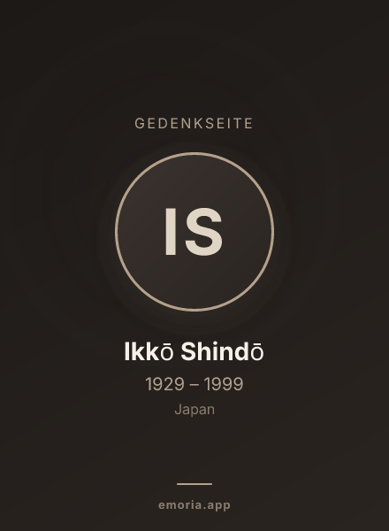 Gedenkportrait von Ikkō Shindō