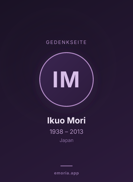 Gedenkportrait von Ikuo Mori