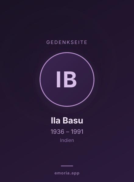 Gedenkportrait von Ila Basu