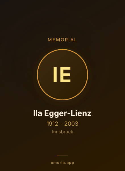 Memorial portrait of Ila Egger-Lienz