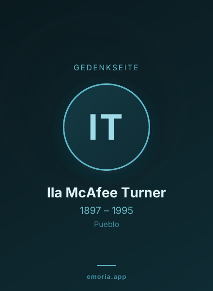 Gedenkportrait von Ila McAfee Turner