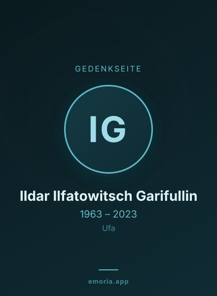 Gedenkportrait von Ildar Ilfatowitsch Garifullin