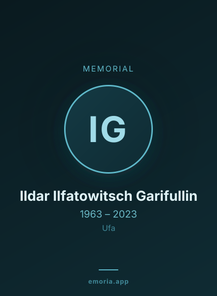 Memorial portrait of Ildar Ilfatowitsch Garifullin