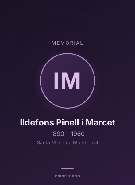 Memorial portrait of Ildefons Pinell i Marcet
