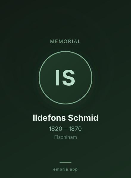 Memorial portrait of Ildefons Schmid
