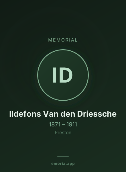 Memorial portrait of Ildefons Van den Driessche