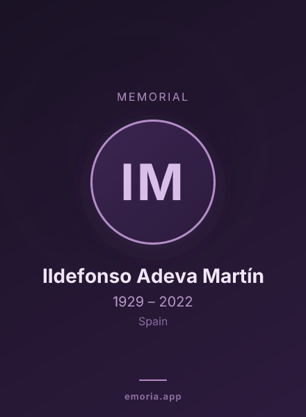 Memorial portrait of Ildefonso Adeva Martín